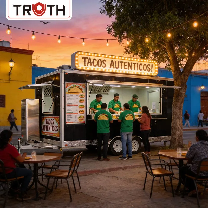 Concession Food Trailer Mobil Tacos Cart