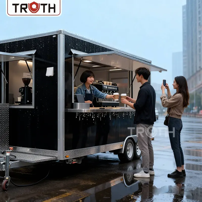 Fuldt udstyret kaffe food truck