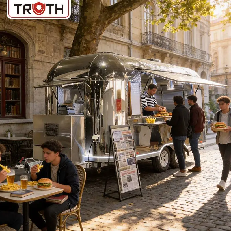 Hamburger Rustfrit Stål Mobil Food Truck