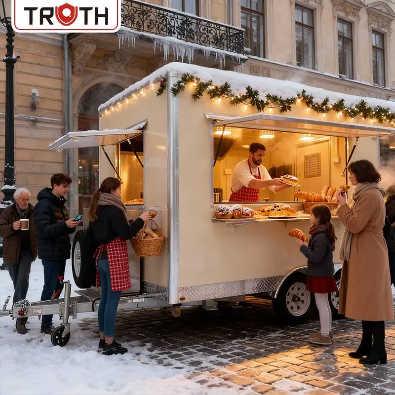 Hot Dog Square Mobil Køkken Mad Trailer